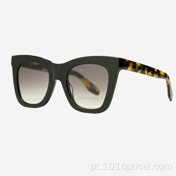 Óculos de sol feminino de design Cat Eye Acetate